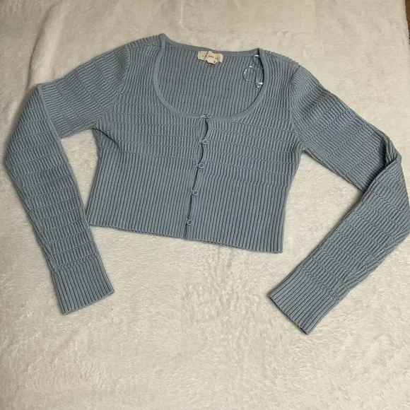 LA HEARTS knit sweater in light blue - Picture 6 of 6